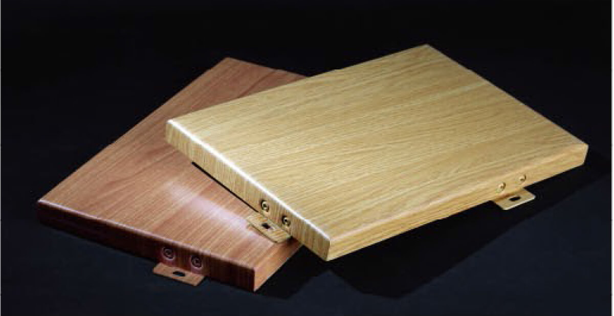 Imitation wood grain aluminum veneer